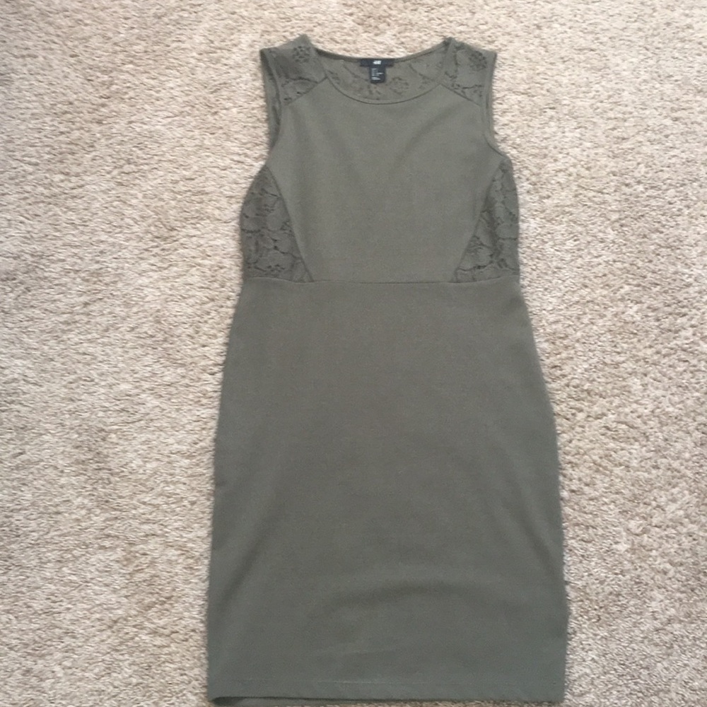 Olive green h&m dress in size small